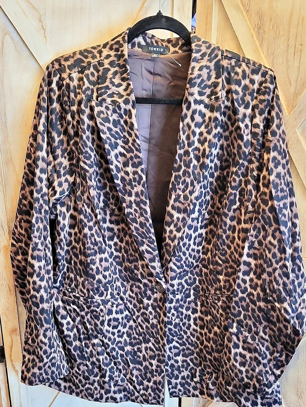 Torrid Modern Challis Blazer Leopard Print
